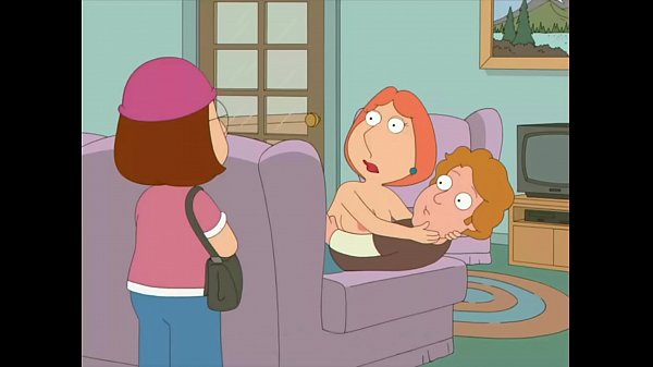 Cachonda Lois y Meg de Family Guy compartir una polla en trío desagradable  